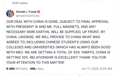 चाइनाले दुर्लभ खनिज पदार्थ दिने, अमेरिकाले चिनीयाँ विद्यार्थी लिने